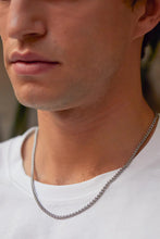 Load image into Gallery viewer, Men&#39;s Spiga Chain Necklace PVD Rhodium Plated *Waterproof*
