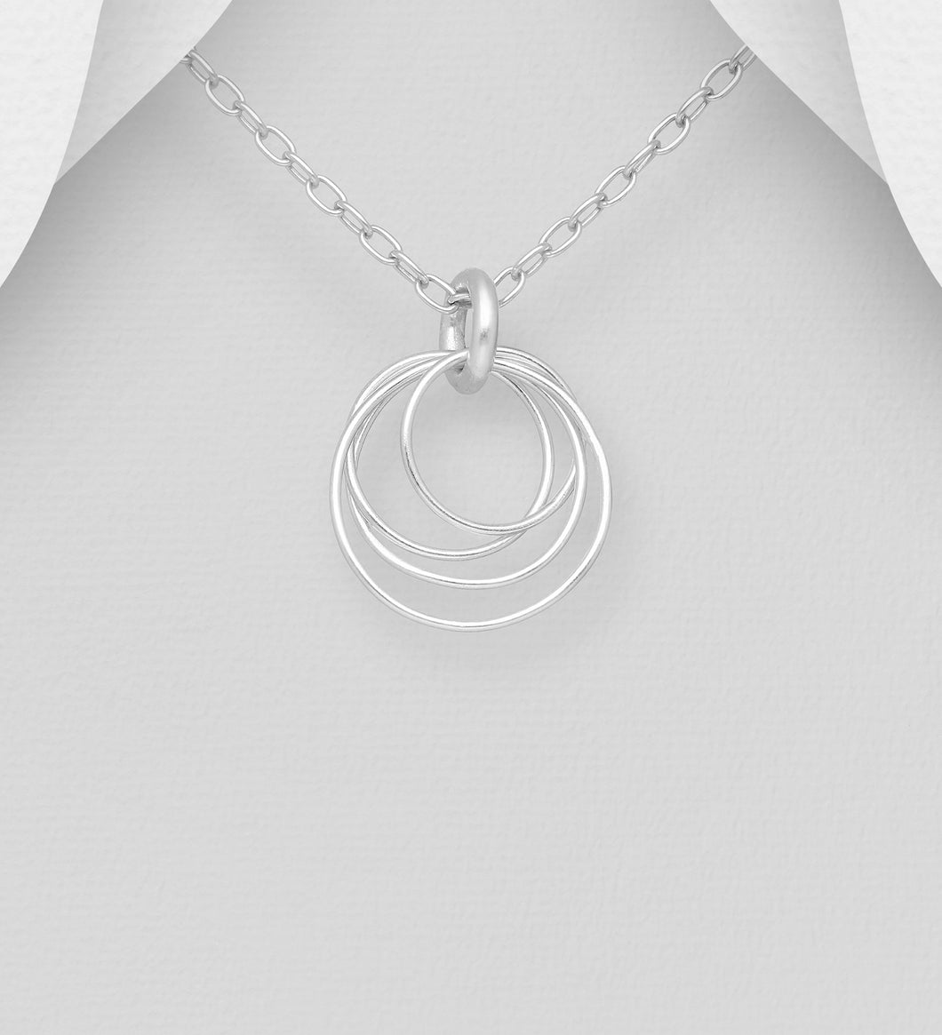 Sterling Silver Multi Ring Pendant