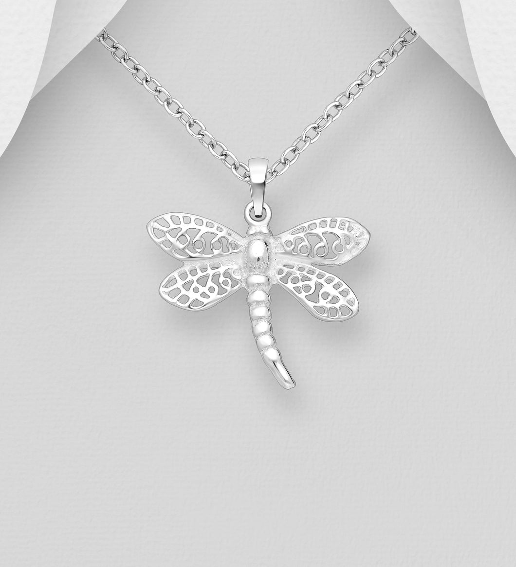 Sterling Silver Dragonfly Pendant