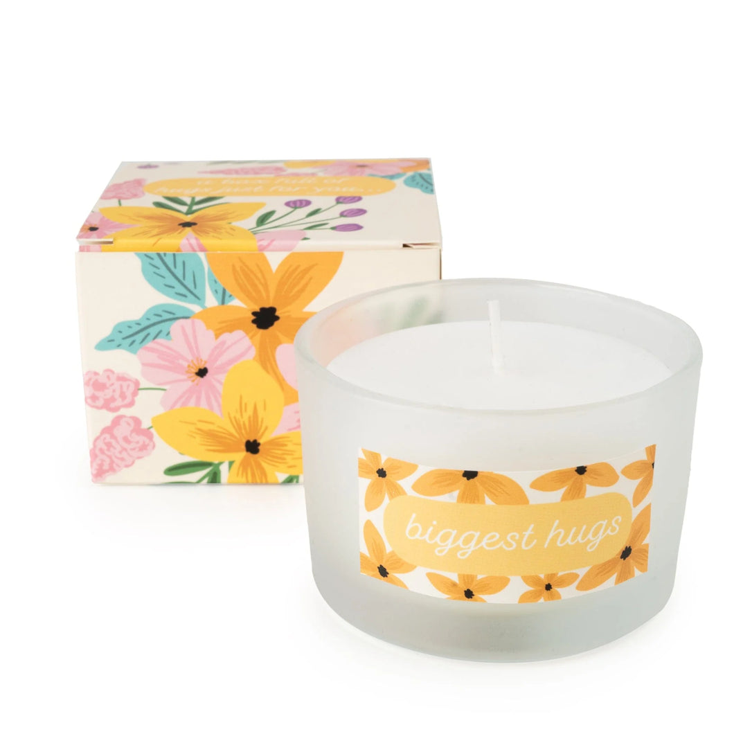 Single Candle Gift Set Hugs - Floral