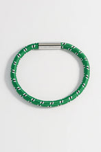 Load image into Gallery viewer, Men&#39;s Single Cord Bracelet Stainless Steel in Green *Waterproof*
