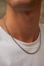 Load image into Gallery viewer, Men&#39;s Rope Chain Necklace PVD Rhodium Plated *Waterproof*
