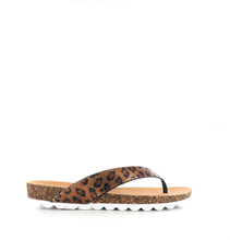 Load image into Gallery viewer, Hazel Flip Flop in Gold Leopard Print by Ella
