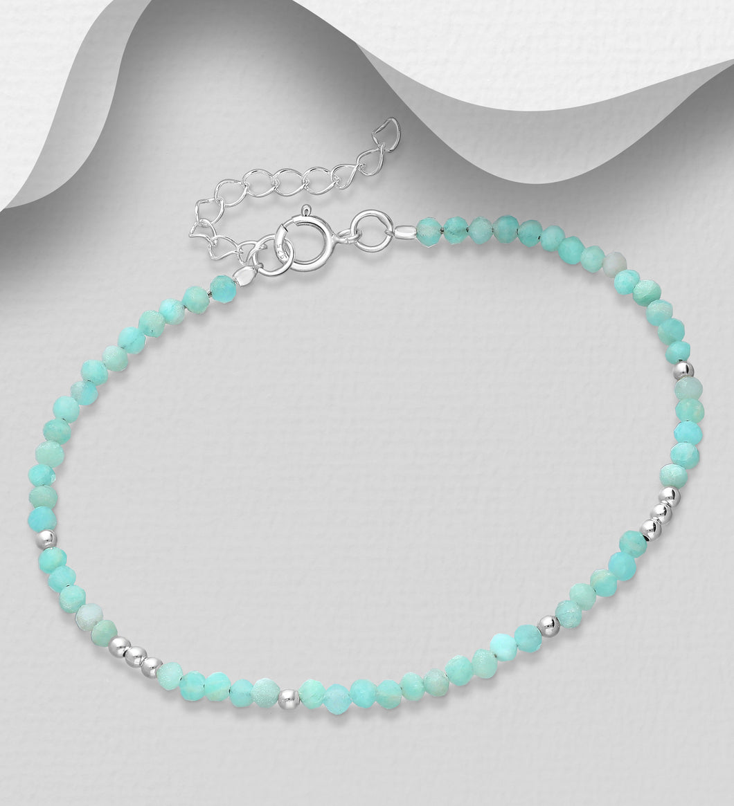 Well-being LUCK Amazonite & Sterling Silver Bracelet