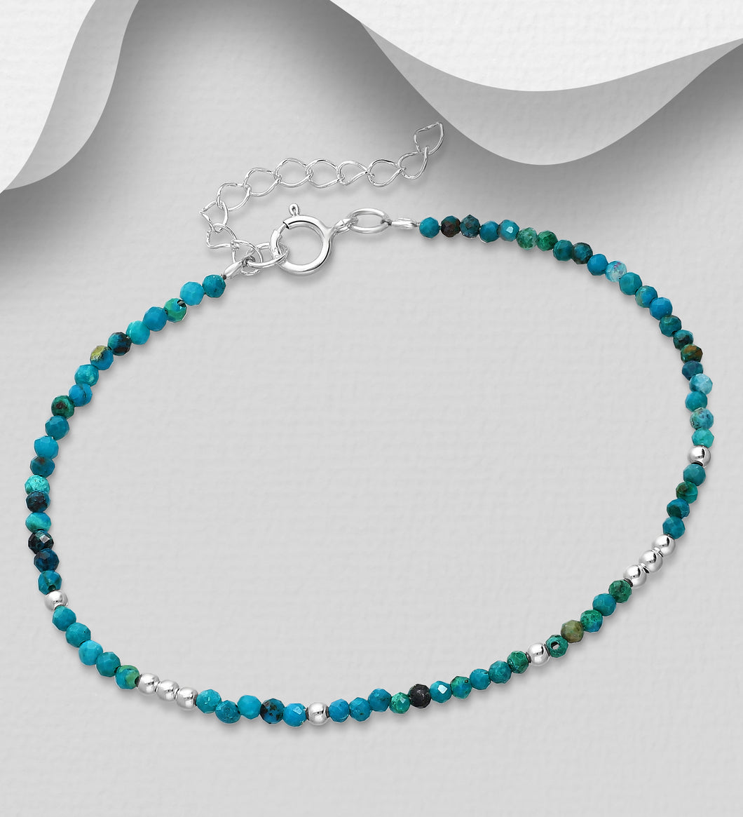 Well-being TRANQUILITY Chrysocolla & Sterling Silver Bracelet