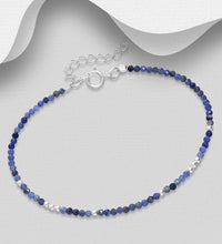 Load image into Gallery viewer, Well-being LOGIC Sodalite &amp; Sterling Silver Bracelet
