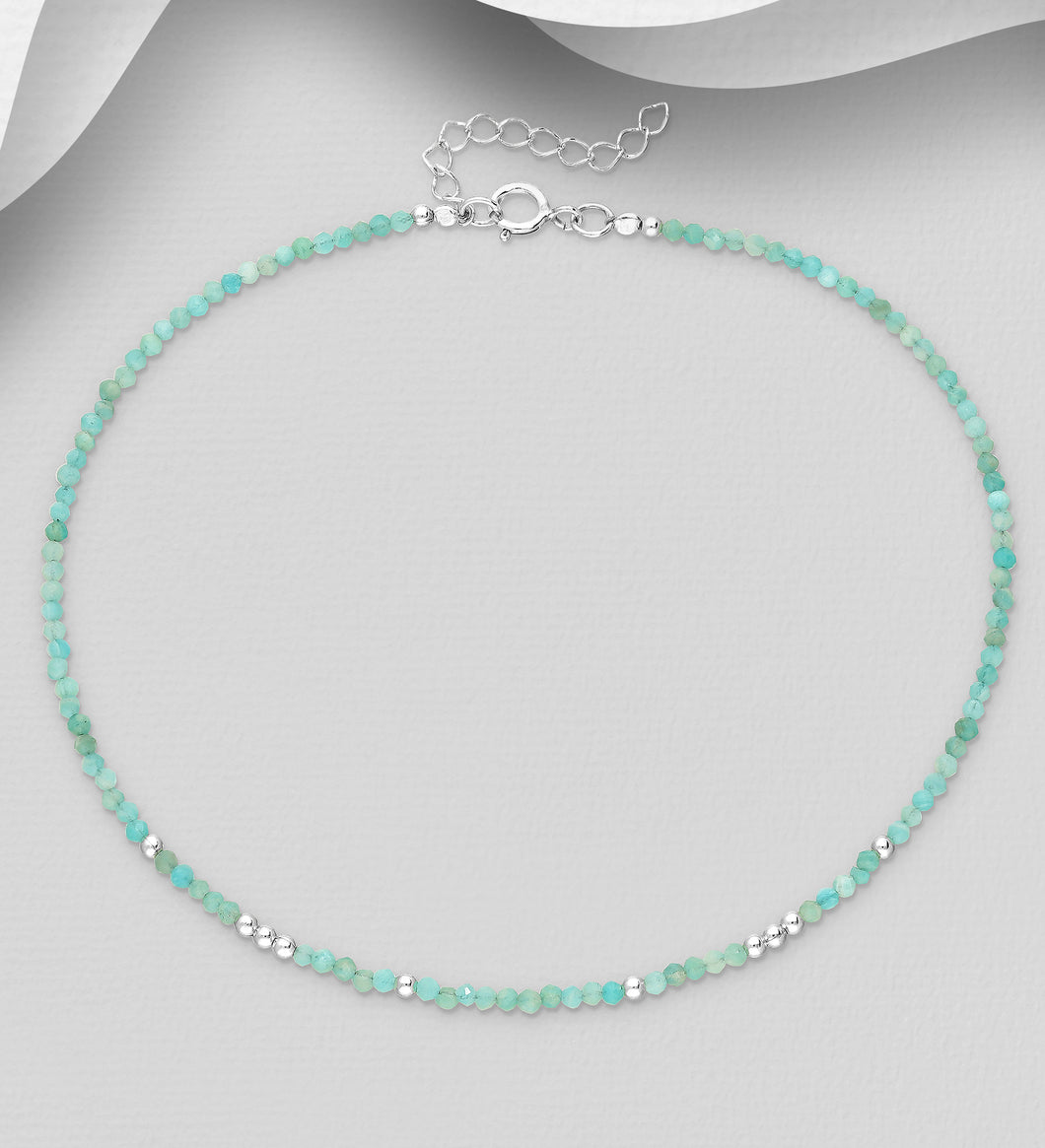 Well-being LUCK Anklet Amazonite & Sterling Silver