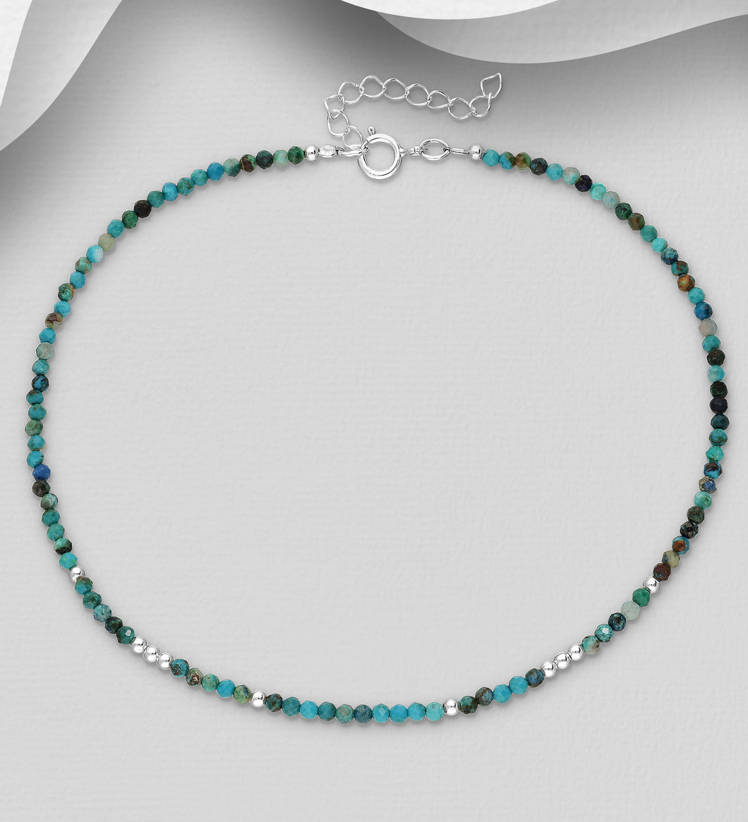 Well-being TRANQUILITY Anklet Chrysocolla & Sterling Silver