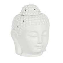 Load image into Gallery viewer, Oil\Wax Burner - White Buddha Head
