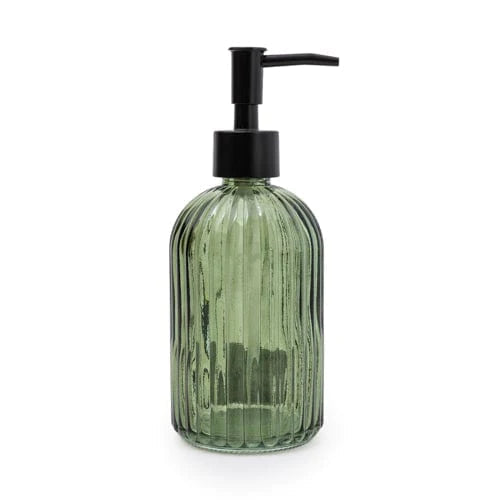 Green Glass Soap Dispenser