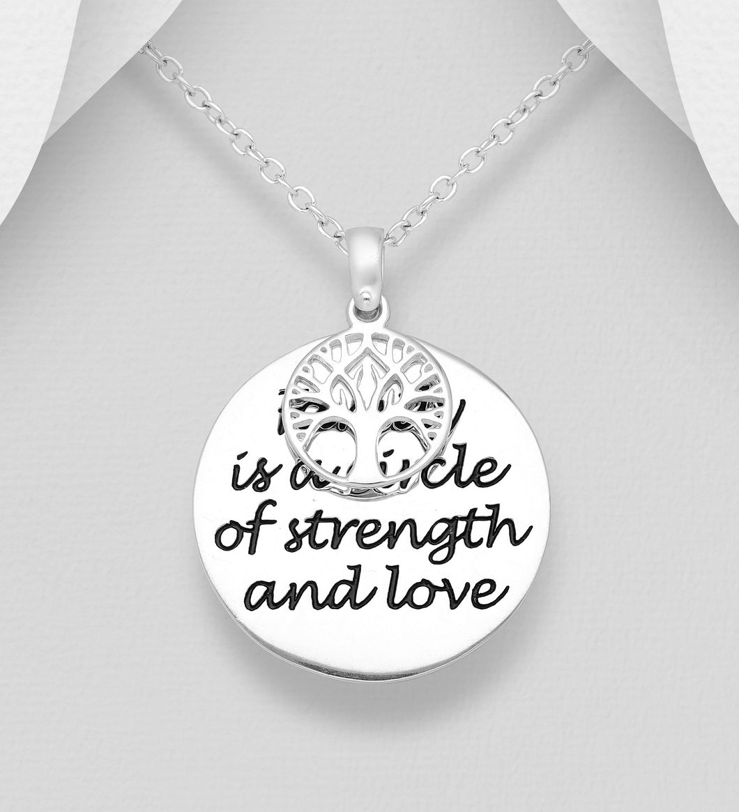 Sterling Silver Family Pendant