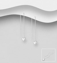 Load image into Gallery viewer, Threader Heart Earrings
