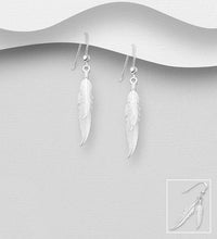 Load image into Gallery viewer, Double Feather Drop Earrings
