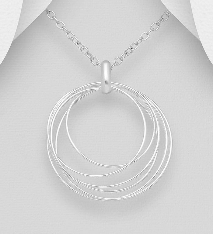 Sterling Silver Wire Circle Pendant