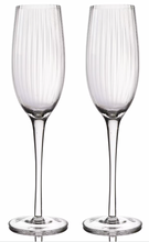 Load image into Gallery viewer, Set of 2 Ridged Champagne Flutes
