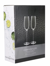 Load image into Gallery viewer, Set of 2 Ridged Champagne Flutes
