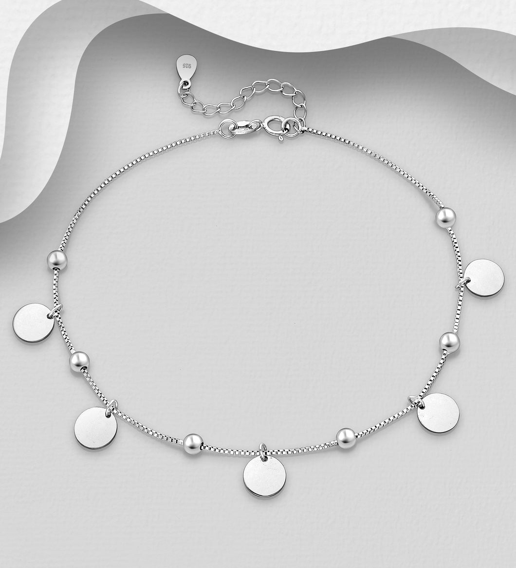 sterling silver anklet, gifts for ladies, gifts for girls, gifts for the wife, silver jewellery gifts, small silver jewellery gifts