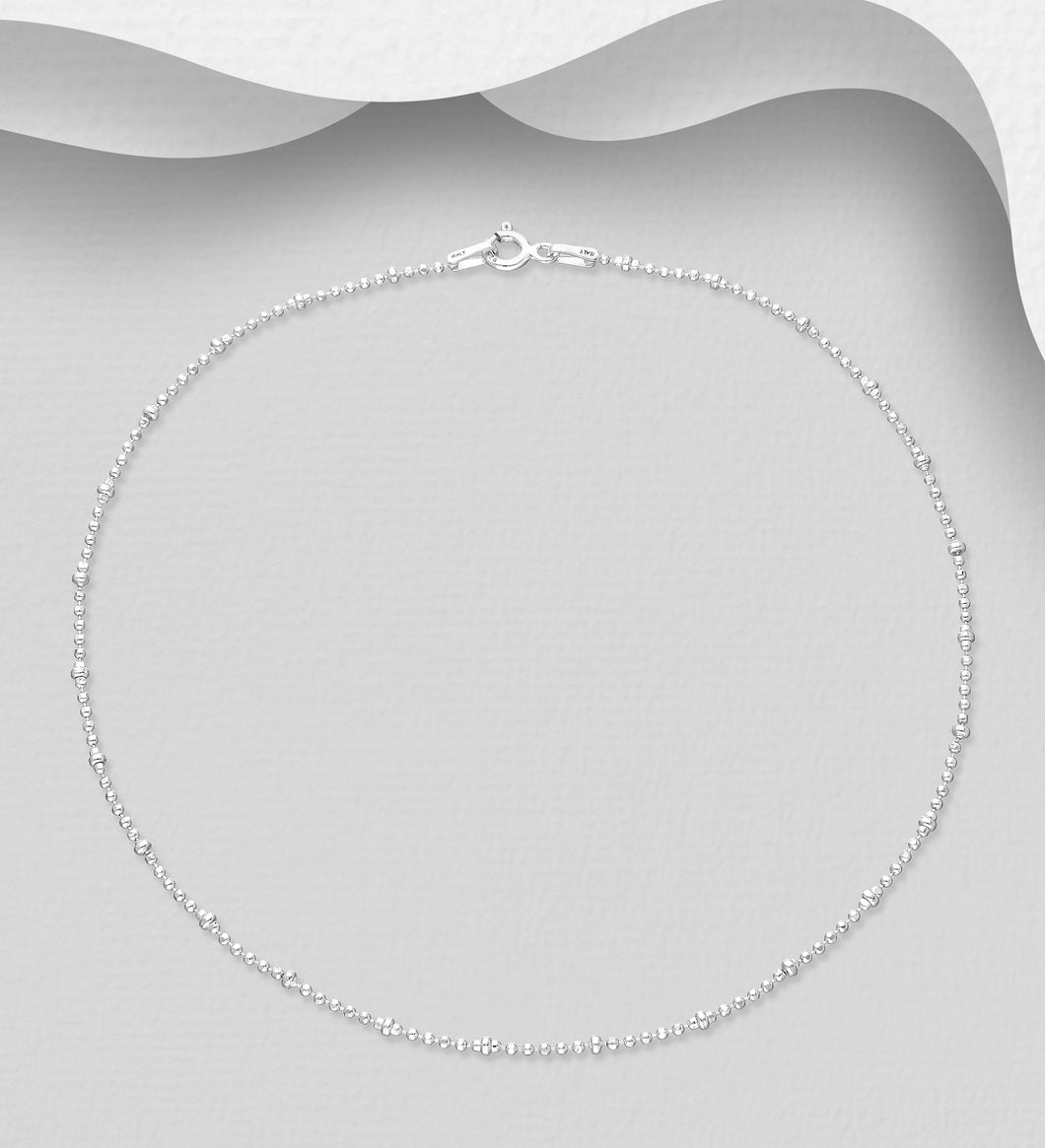 silver anklets, ankle bracelet for women, gifts for ladies, gifts for girls, gifts for the wife, silver jewellery gifts, small silver jewellery gifts