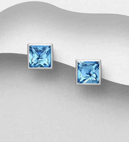 aquamarine studs, sterling silver gifts for ladies, valentines ideas 2023, valentines gifts for the girlfriend, valentines gifts for the wife, 2023 valentines day, beautiful stud earrings, uk silver earrings