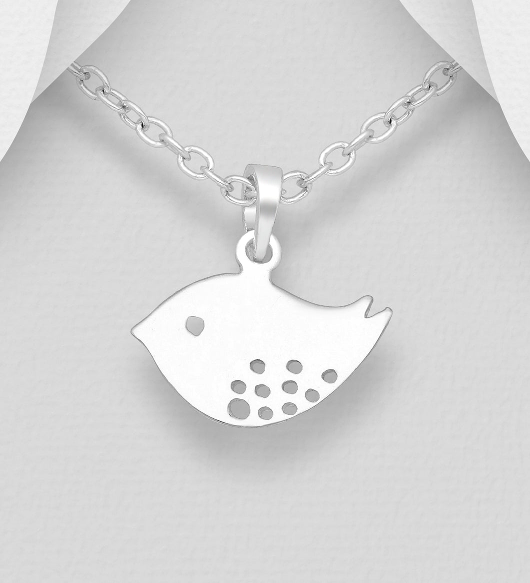 silver bird necklace, gifts for ladies, gifts for girls, gifts for the wife, silver jewellery gifts, small silver jewellery gifts