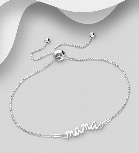 silver mama bracelet, silver bracelets for mum, mothers day 2023 gift ideas, silver gifts for mum